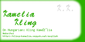 kamelia kling business card